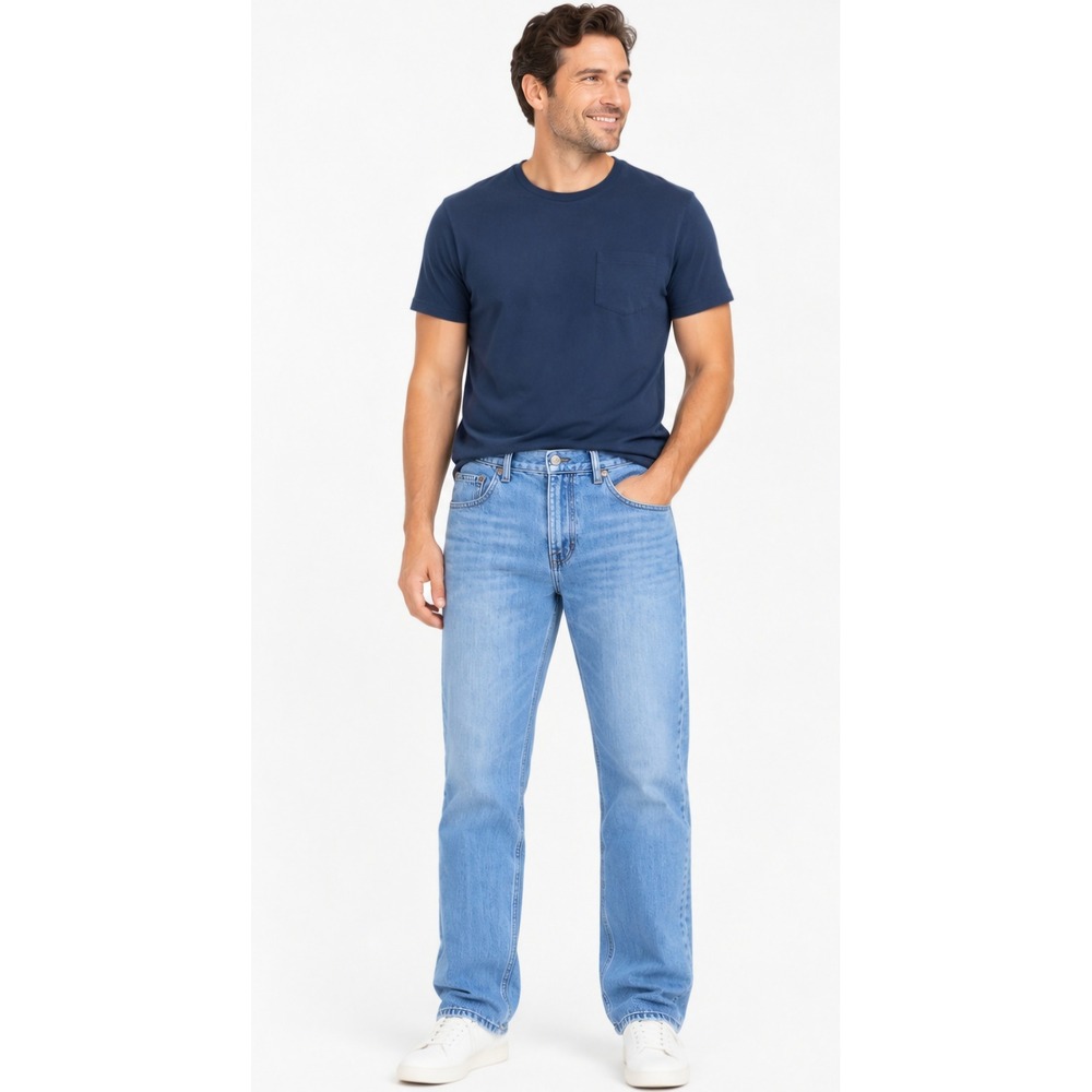 F.U.S.A.I. Light Wash Straight Leg Jeans Men's Size 32x30 100% Cotton